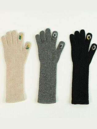 two hole long touch finger gloves