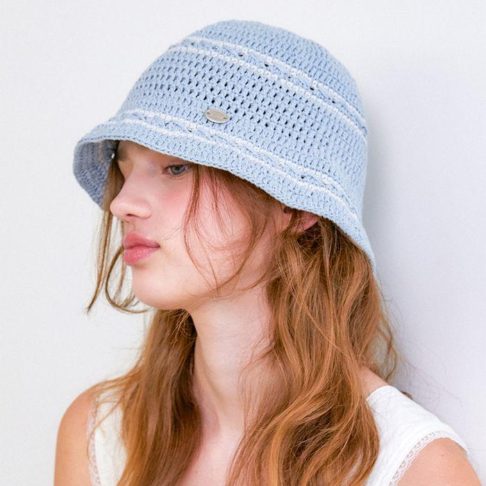 [HAND CROCHET] cotton touch bucket hat_3color HA048