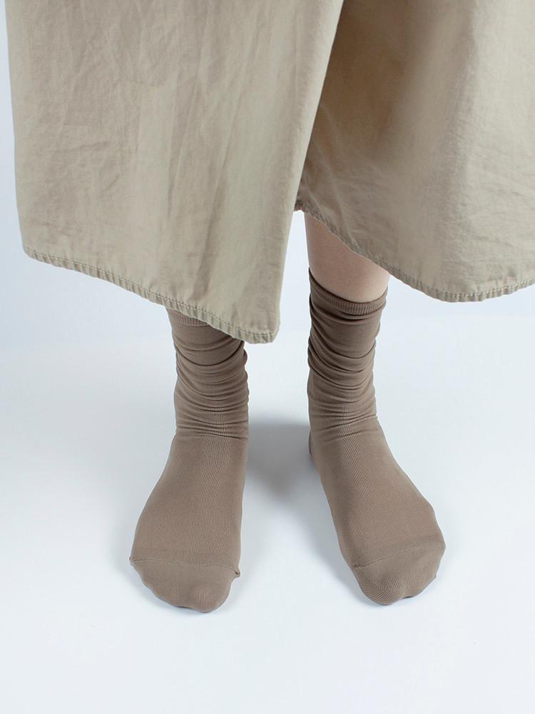 여자 장목 긴 무지 구두 스타킹 양말