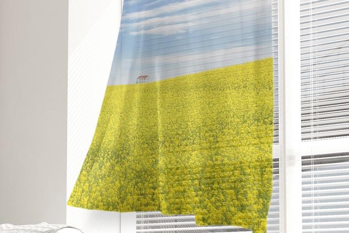 쉬폰 패브릭 천 포스터 노란풍경 photo21c