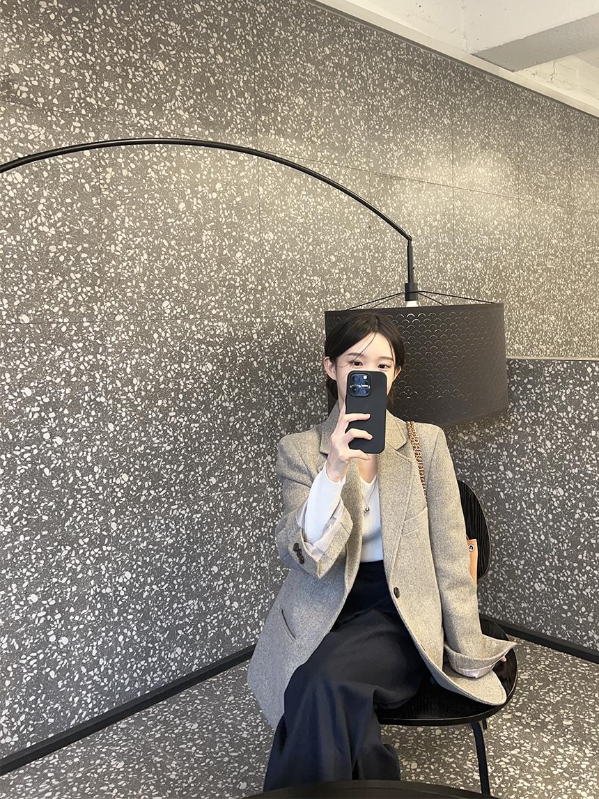 브랜드공정 울 하프코트 자켓 (3color)