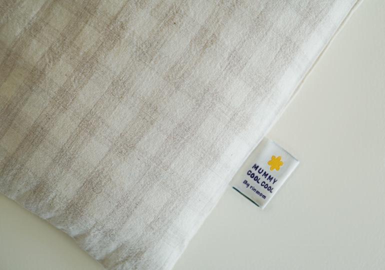 베이지 첵첵  - 부드러운 순면원단