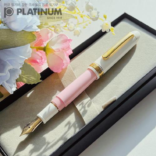 플래티넘 만년필 센츄리 스트로베리 라떼 한국 한정판 컨버터 포함