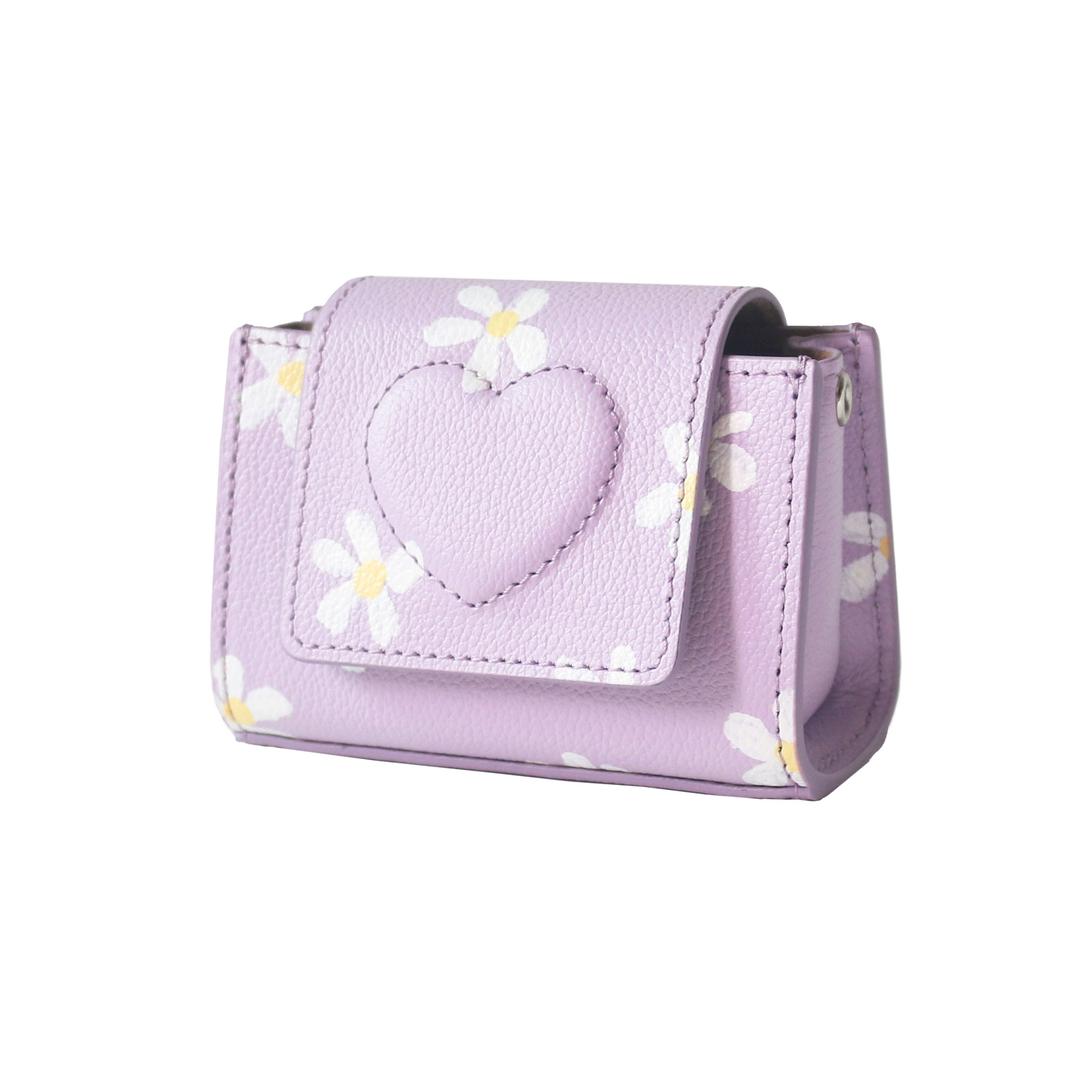 'shape of' microbag - purple daisy