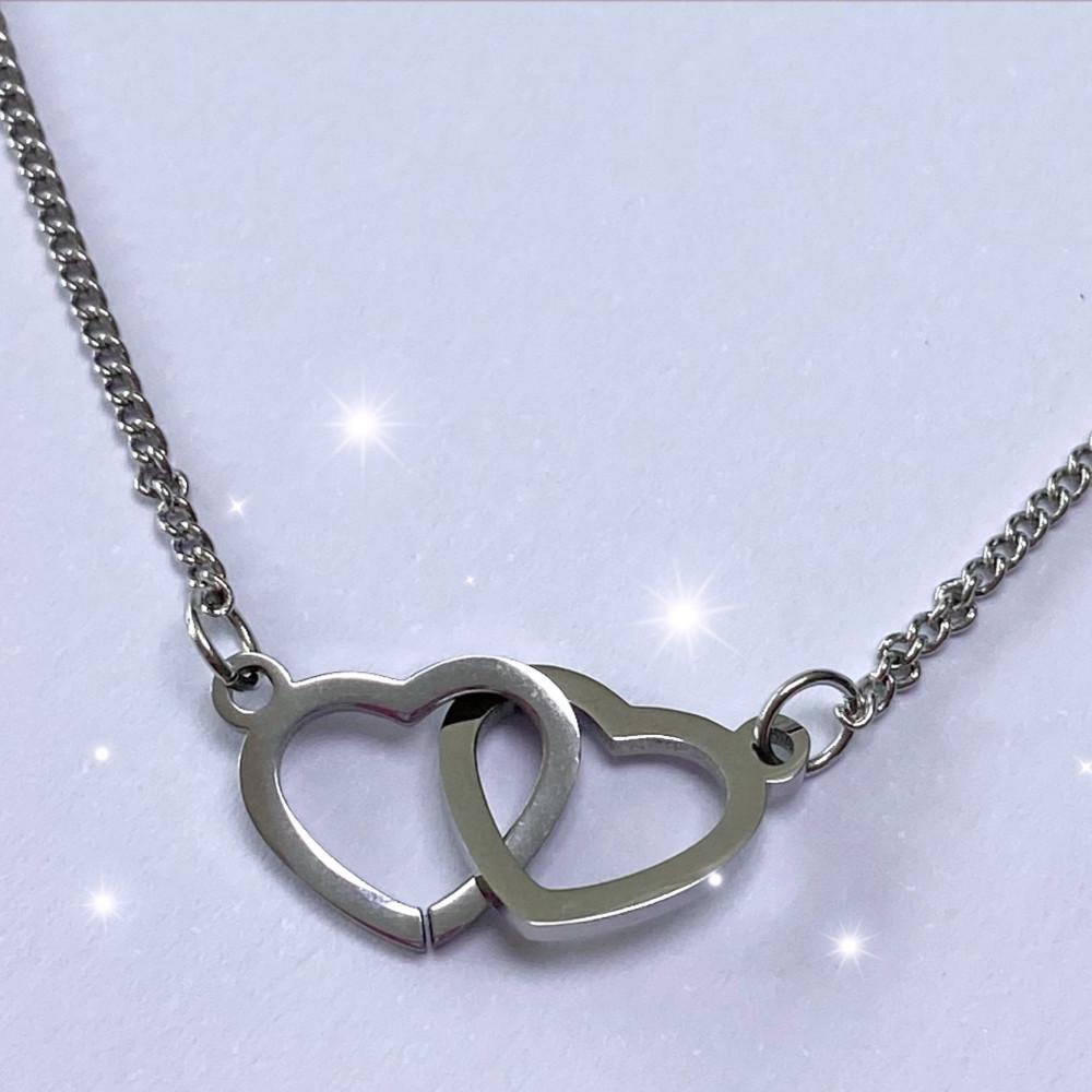 MADE double up Necklace / 하트목걸이 심플목걸이 키치룩 키치목걸이