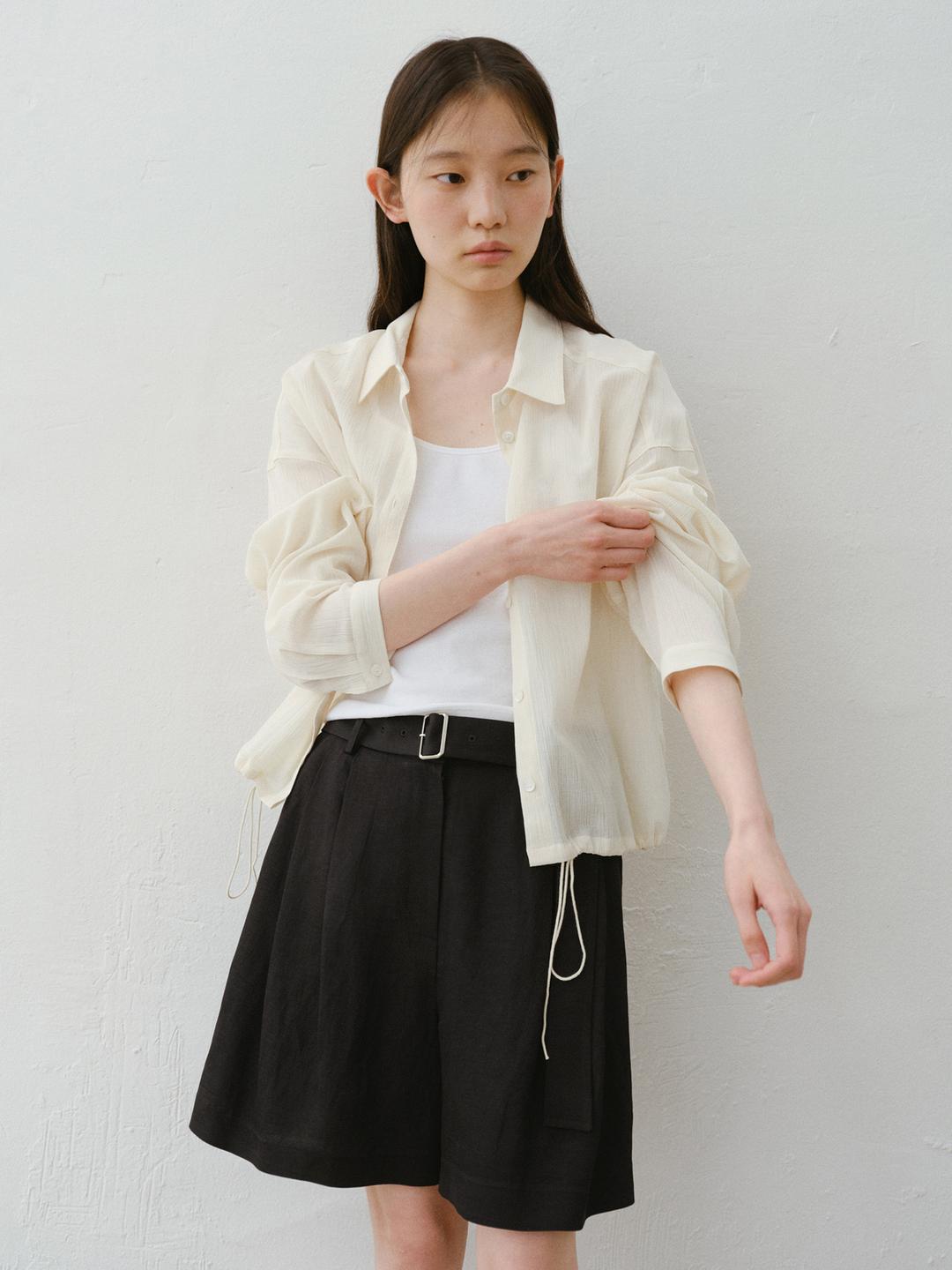 Haze string shirt_4colors