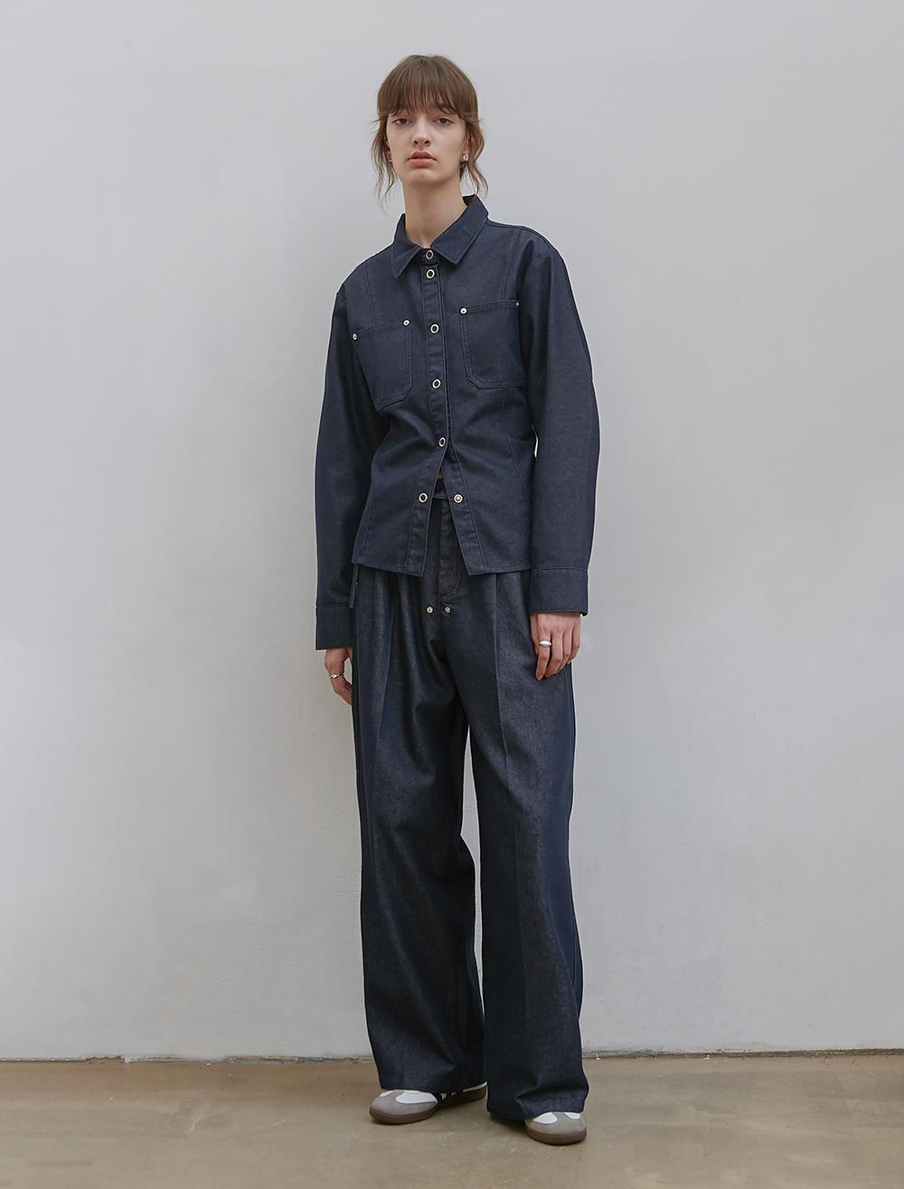 BELT DENIM PANTS [INDIGO]