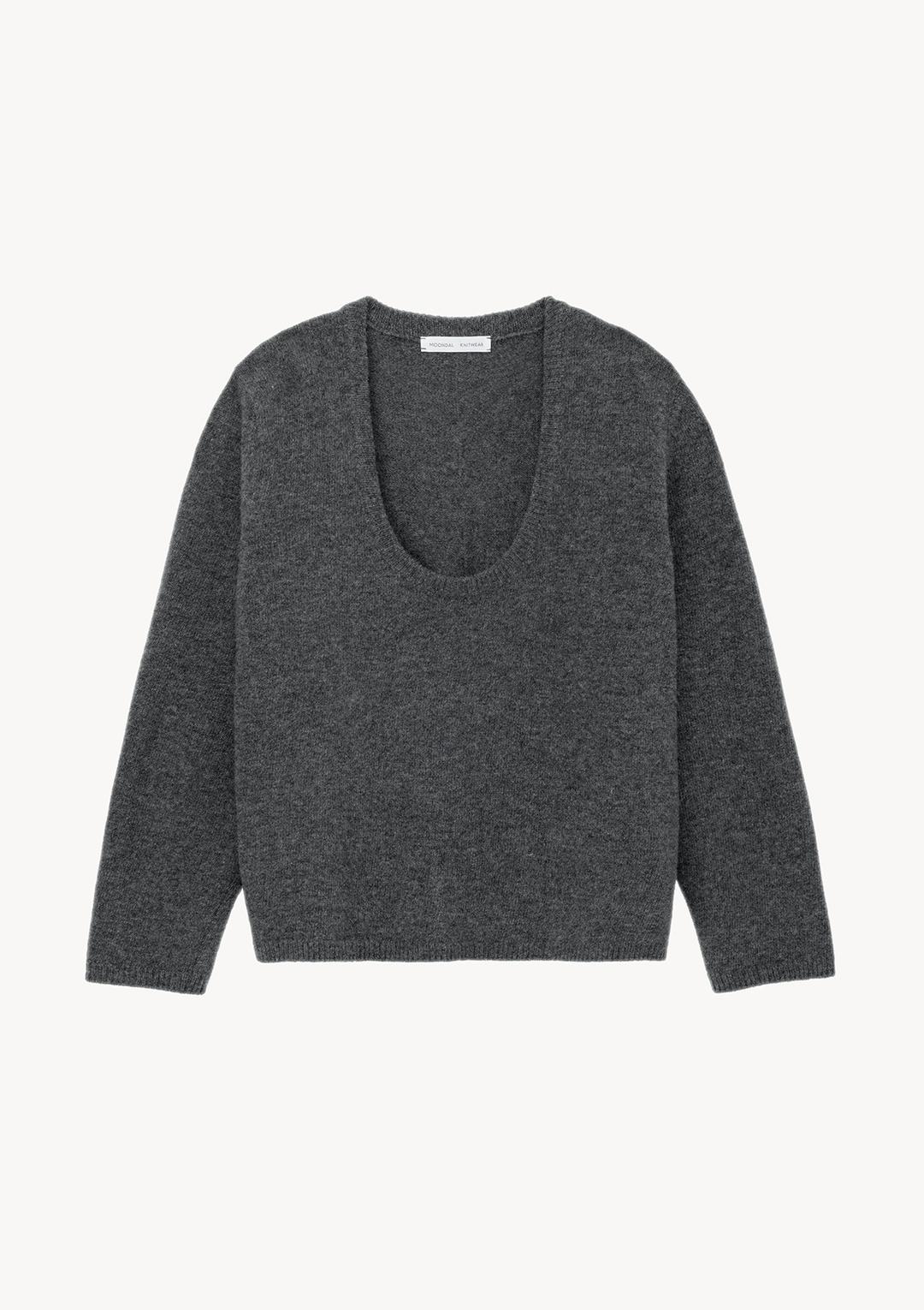 Ellen U-Neck Knit in Gray