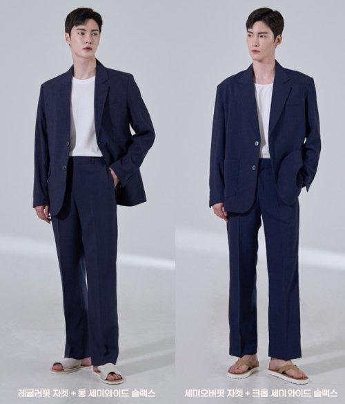 [여름][세트상품] 커스터마이징 핏 셋업 수트 (네이비)