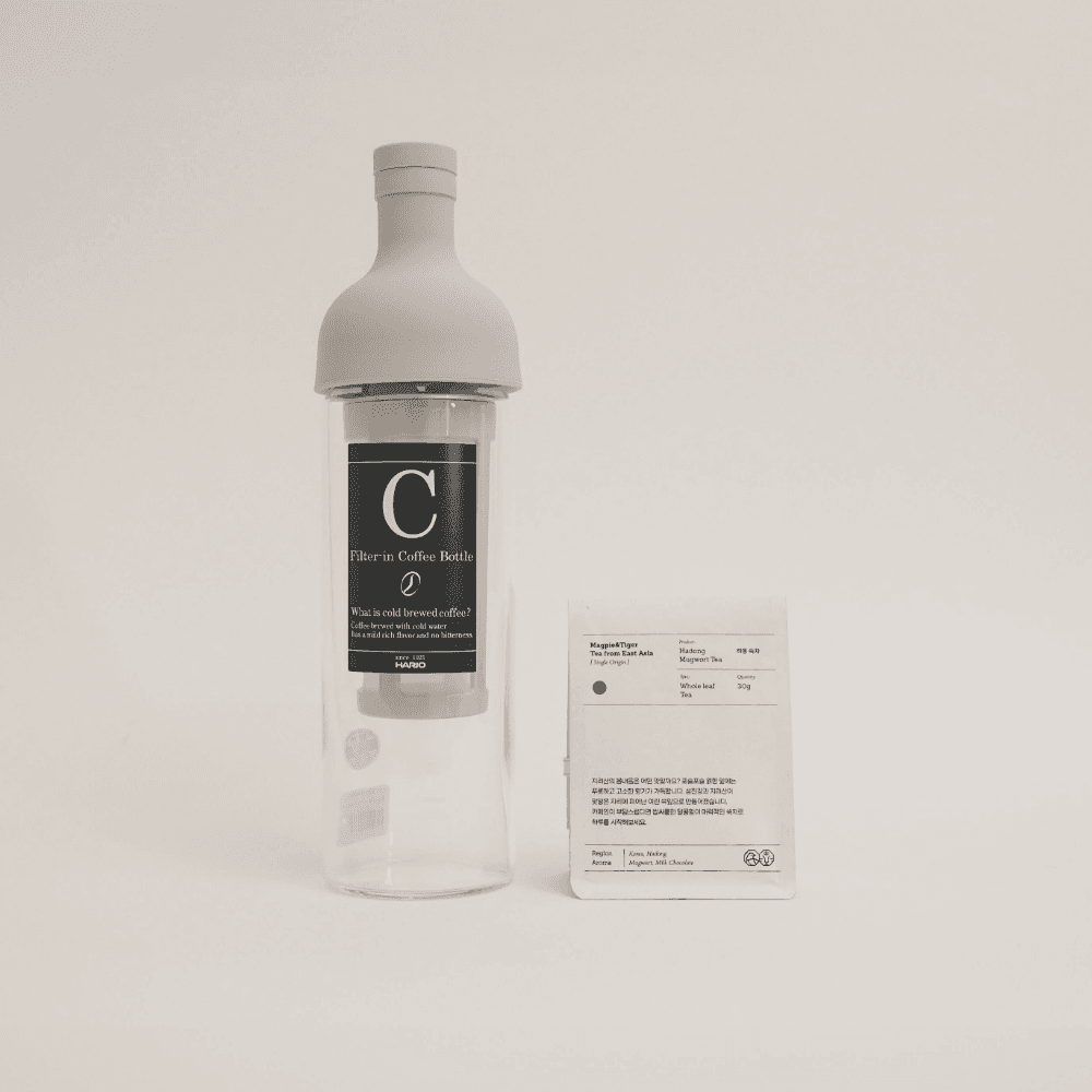[쇼핑백 증정] 잎차 냉침보틀(650ml) + 논카페인 허브차 1종