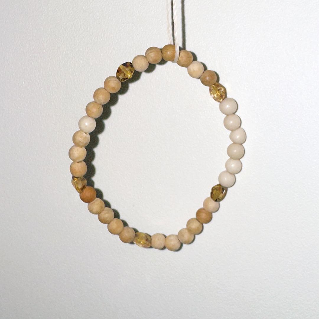 OMUMU 따뜻한 나무구슬 팔찌 (brown)