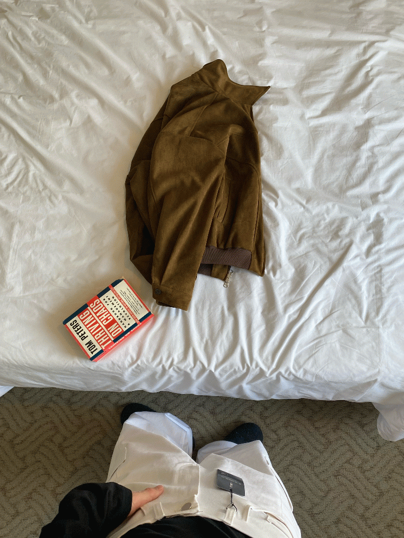 [문의폭주] Camel crop suede jacket (3 color)