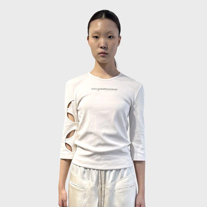 3-Quarter Cutout Tee, Smog