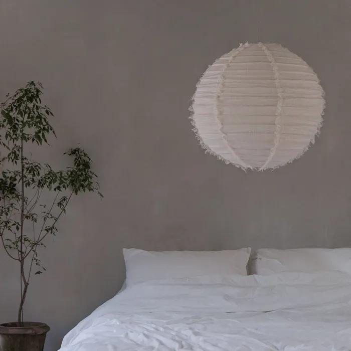 Linen Fringed Pendant - Round (2Size) 린넨 프린지드 펜던트 조명