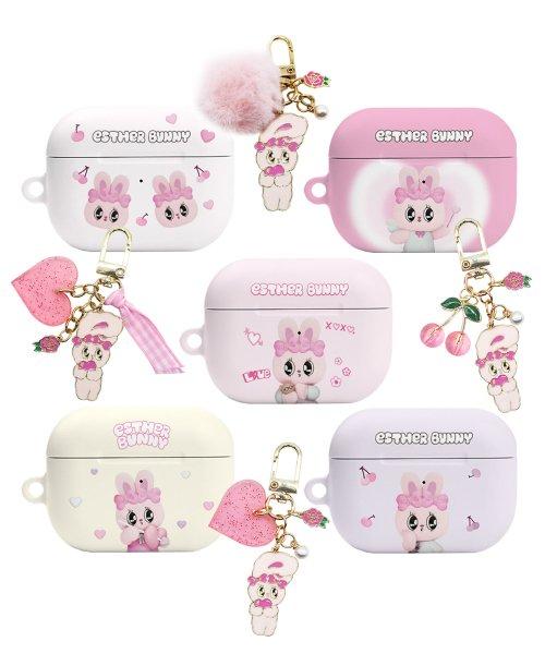 토끼 미니돌 하드 에어팟 1 2 3 프로 케이스 + 러블리 키링 세트