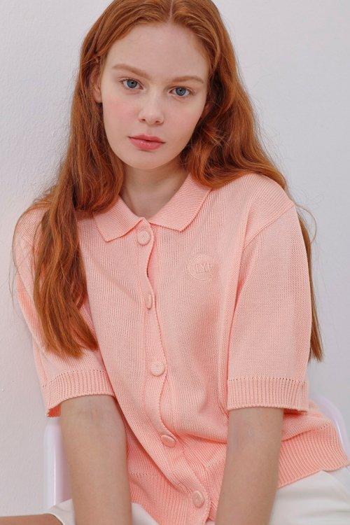 썸머 니트 가디건-코랄
