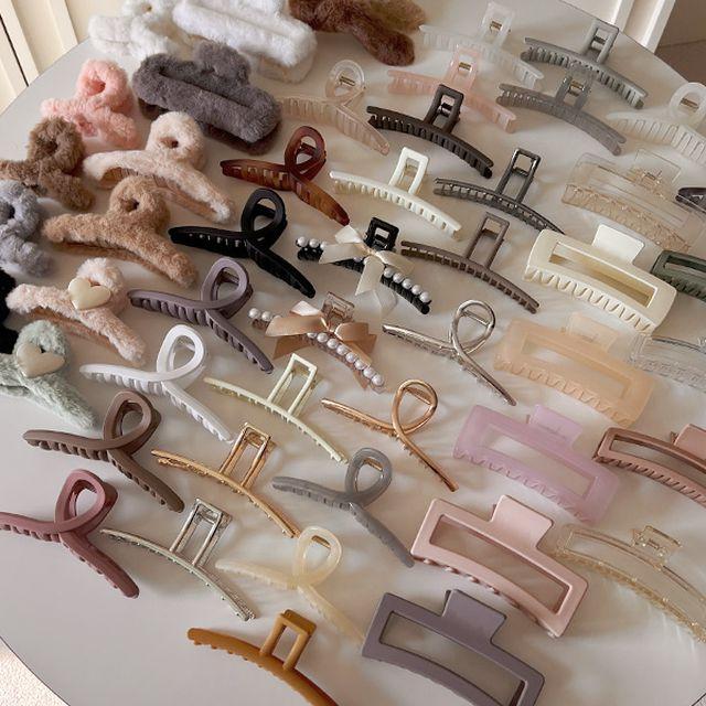 *24종* 15cm 대왕집게핀 털집게핀 겨울 왕집게 반머리 올림머리 집게핀 페이크퍼