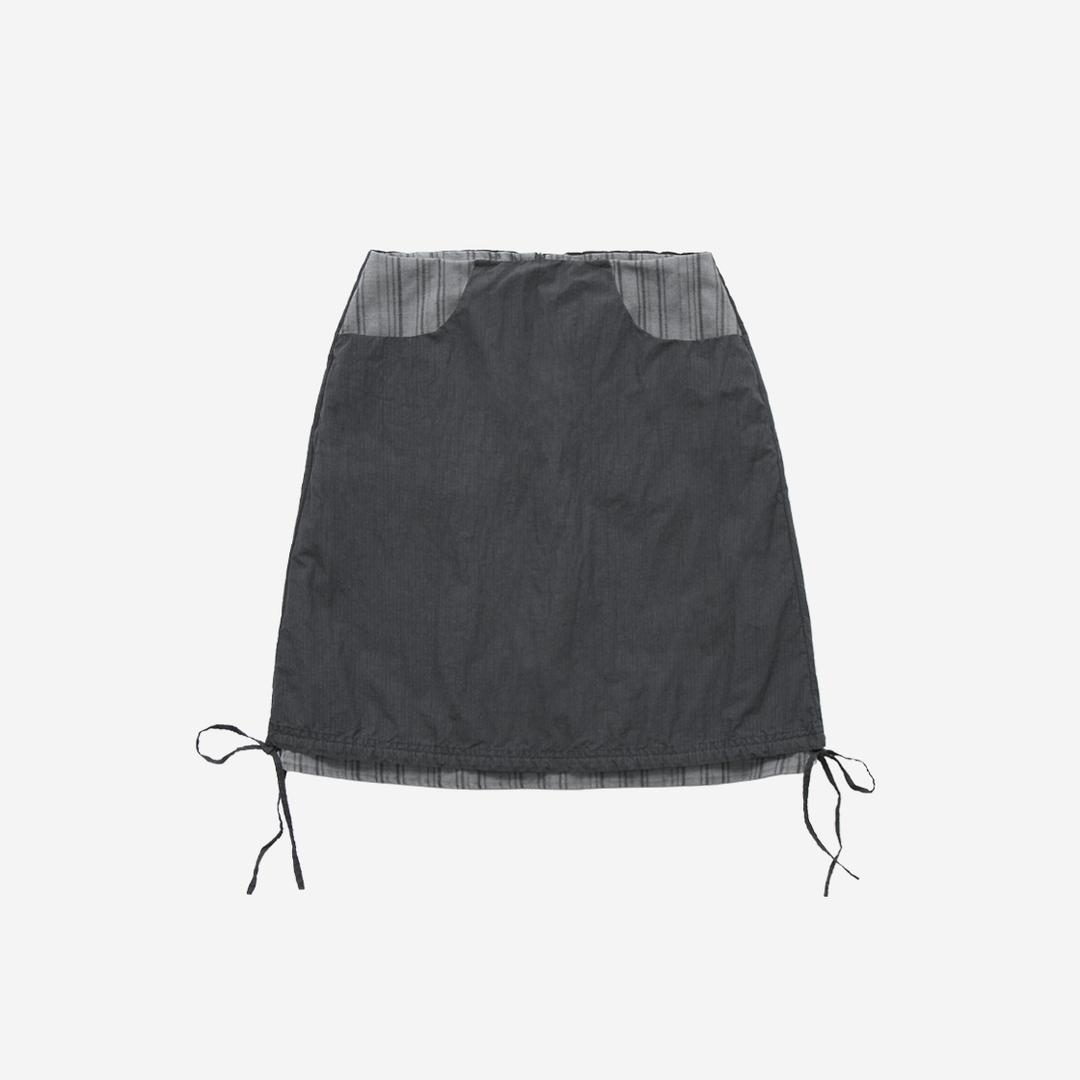 (04.18 PM5:00) women layered skirt - charcoal