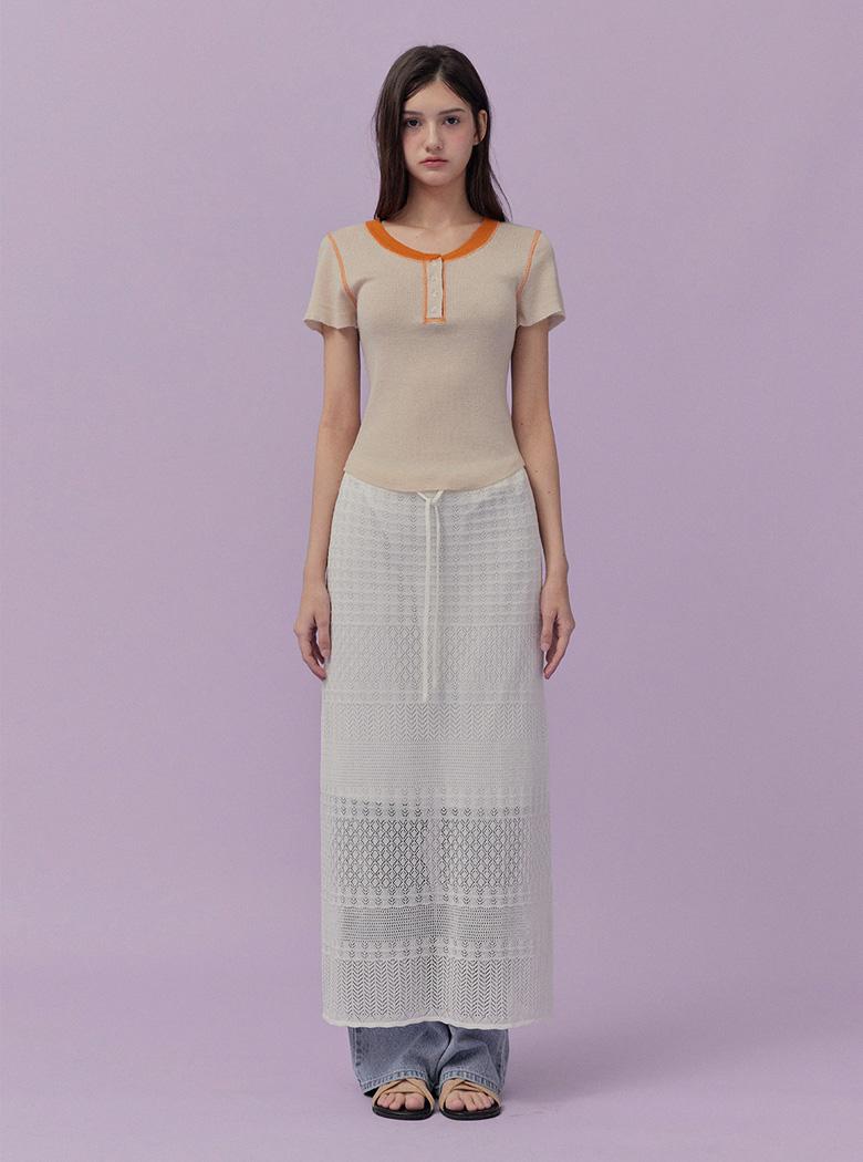 에이유 니트 롱 스커트