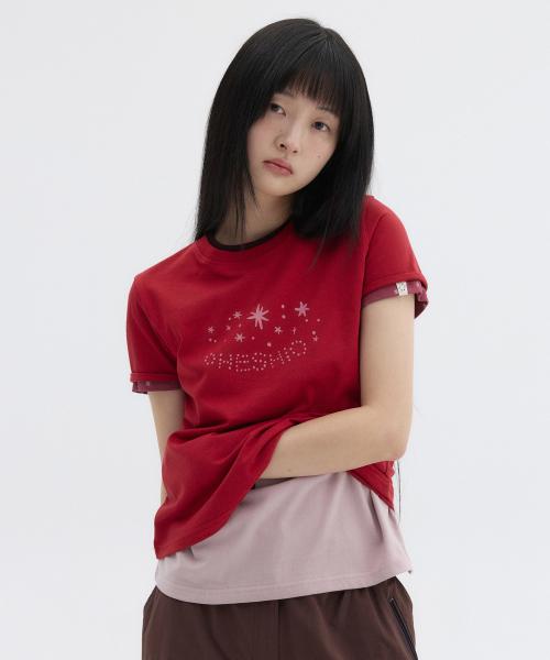 STAR LOGO T-SHIRT, RED