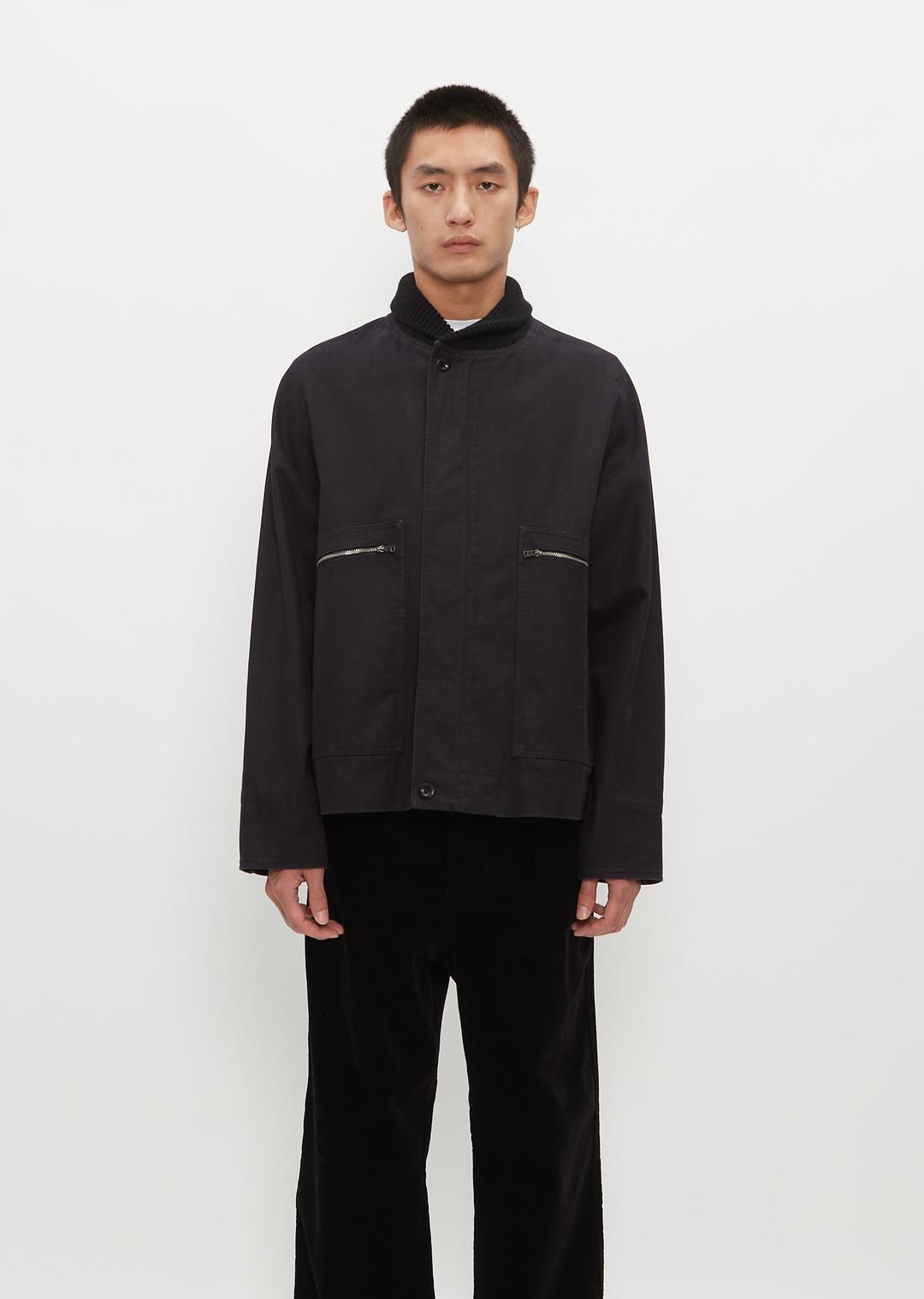 Rib Neck Jacket Indigo Twill - S / Indigo