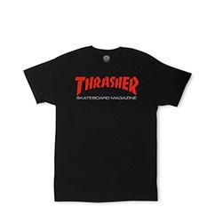 [트레셔 스케이트 맥 티셔츠] Thrasher Skate MAG Tshirt (BK RED)
