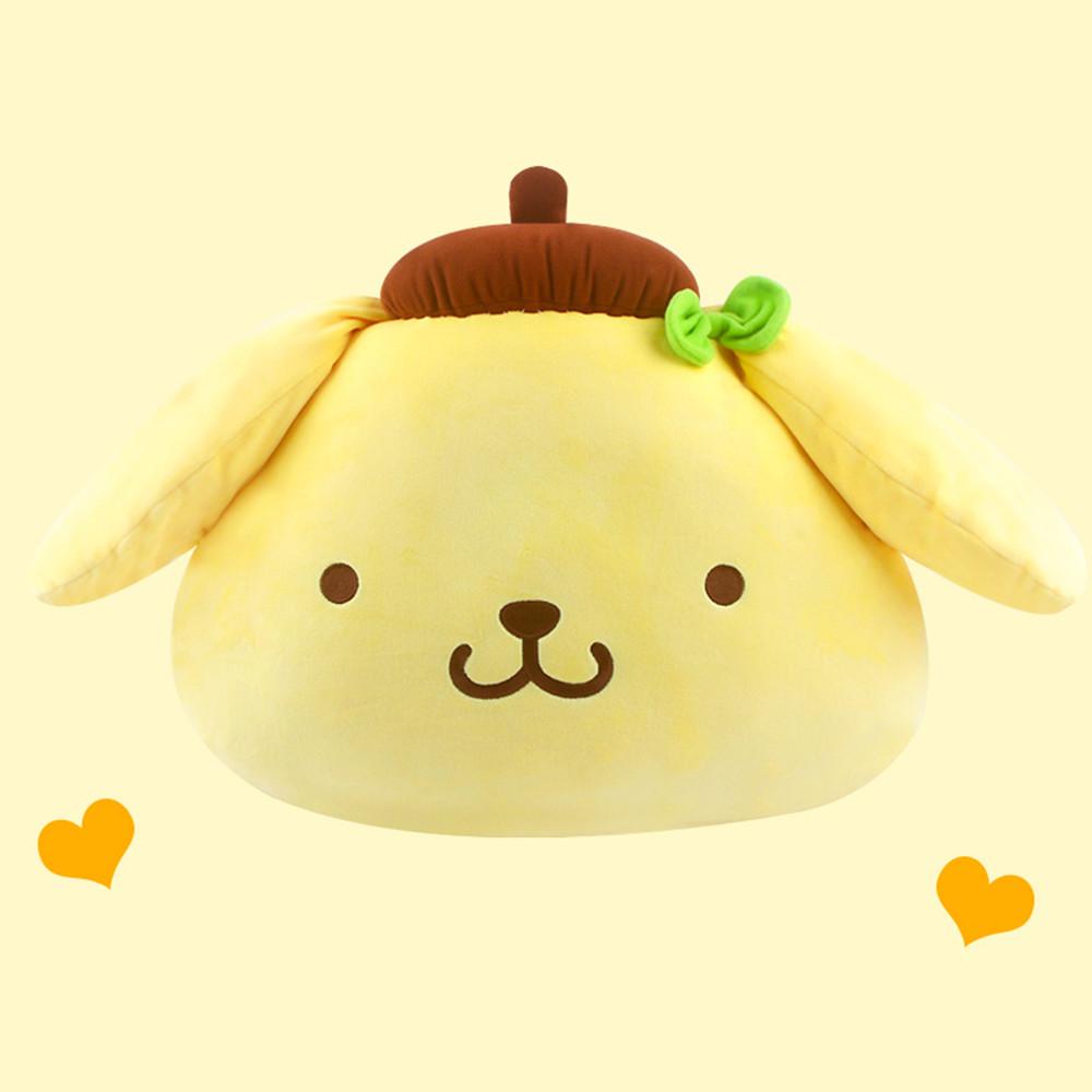 산리오 폼폼푸린 얼굴 쿠션 봉제 애착 부드러운 50cm 인형 캐릭터 굿즈