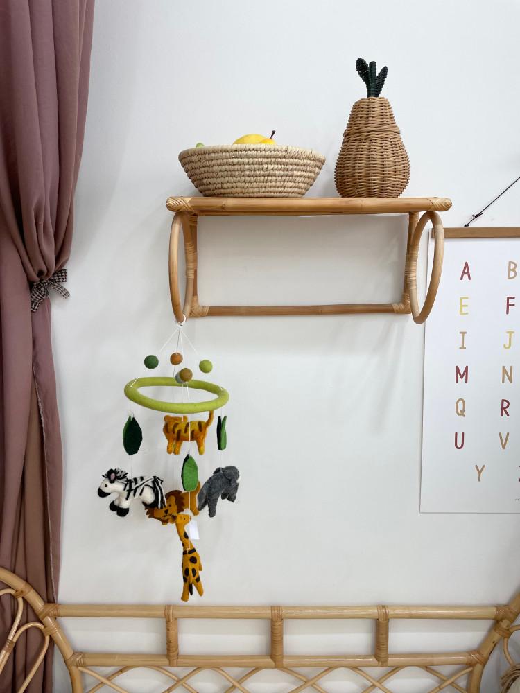 펠트 동물 사파리 아기 아이방 장난감 소품 모빌