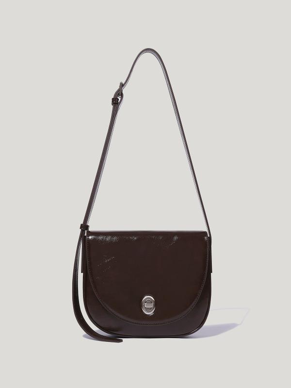 미뇽 새들백 Mignon Saddle Bag_Dark Brown