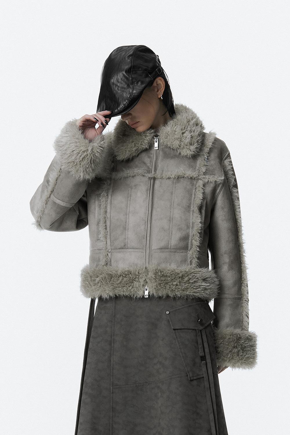 Shearling Crop Mustang [ Gray ]