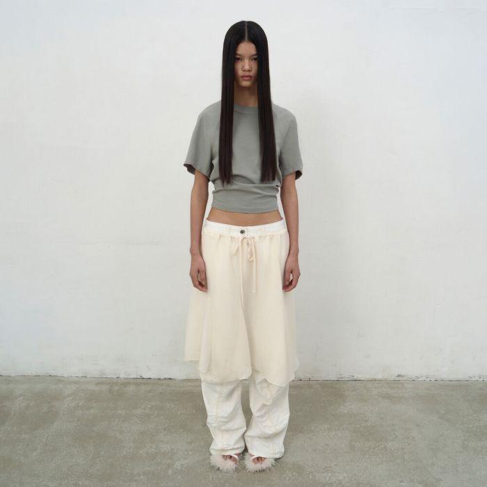 FLARE LAYERED SKIRT (IVORY)