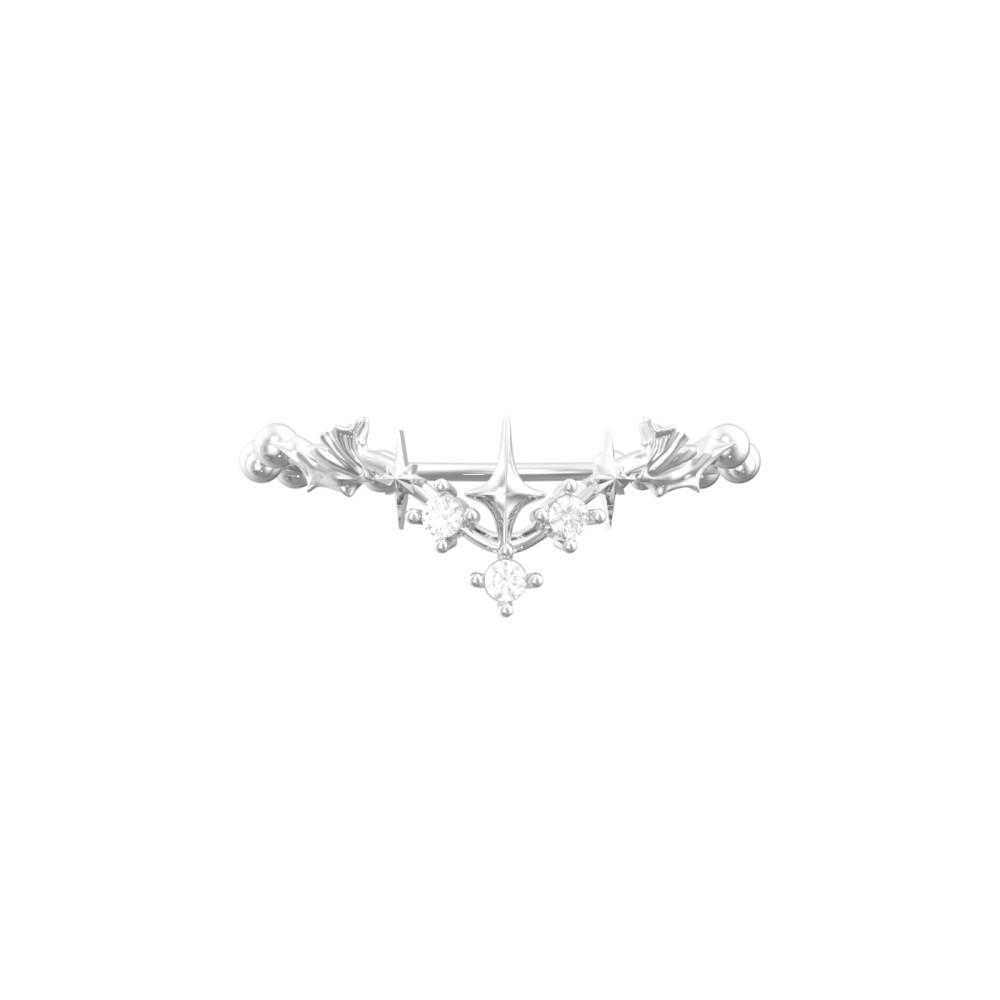 투모로우오브젝트 925실버. blue dragon. universe line ring 05. 블루드래곤 우주의 빛 모이나이트 세팅 가드링 반지.