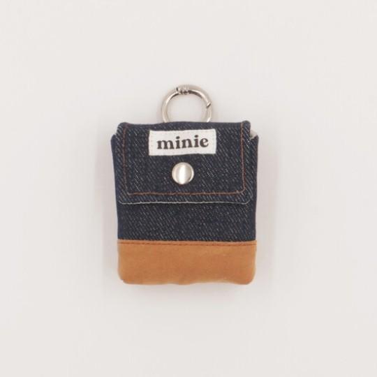 [미니에] 이어폰 파우치_데님 스웨이드