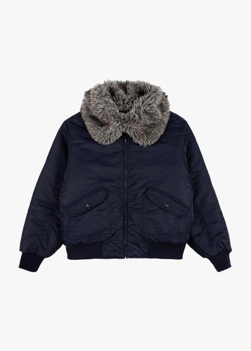 Fur collar bomber (Navy) (3M Thinsulate)