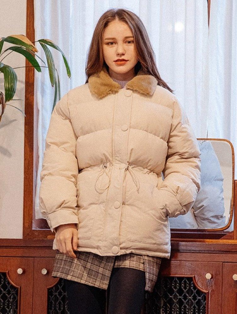 [39,000원 특가] 에코 퍼 칼라 숏 패딩 점퍼(SXAPAF1)