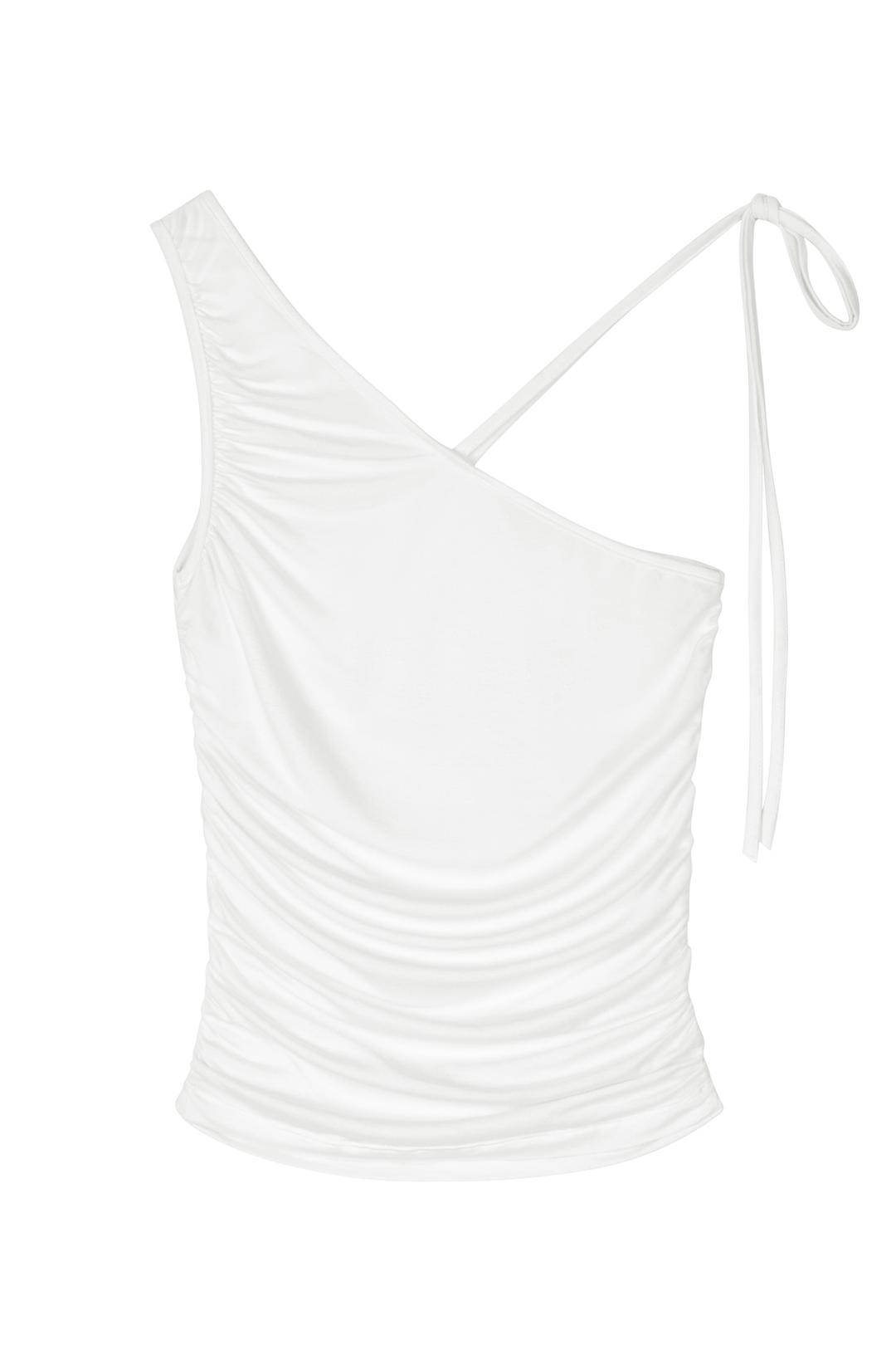 RAYON SHIRRED TOP (WH)