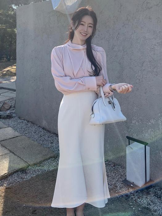 [진주 pick] 머메이드 슬릿 스커트 Textured ver 2 color