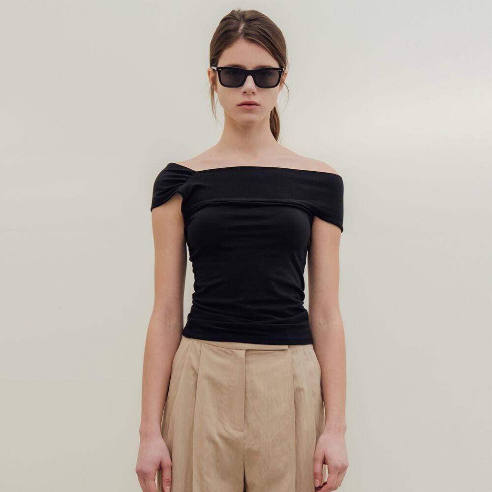 Twist Off-shoulder T-Shirts_5Colors