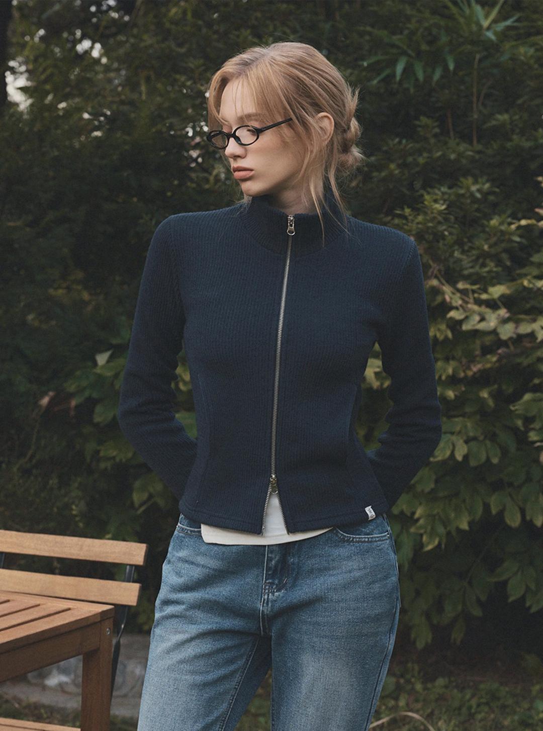 [온라인단독] 러스트 골지 긴팔 집업