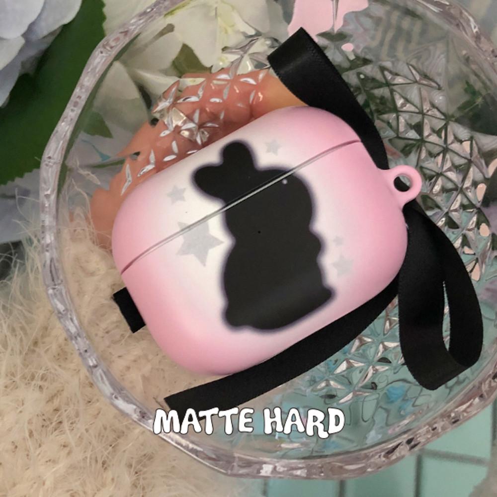 워터진 / cutie star bunny 무광 하드 에어팟 케이스