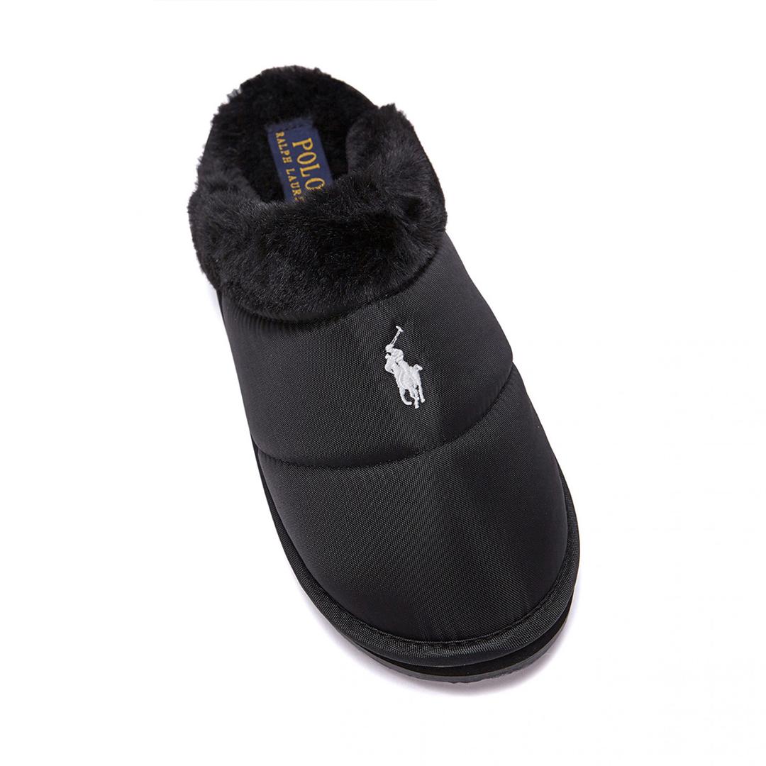 포니자수 케일리 스커프 털 패딩 슬리퍼 블랙 / RFS11619W