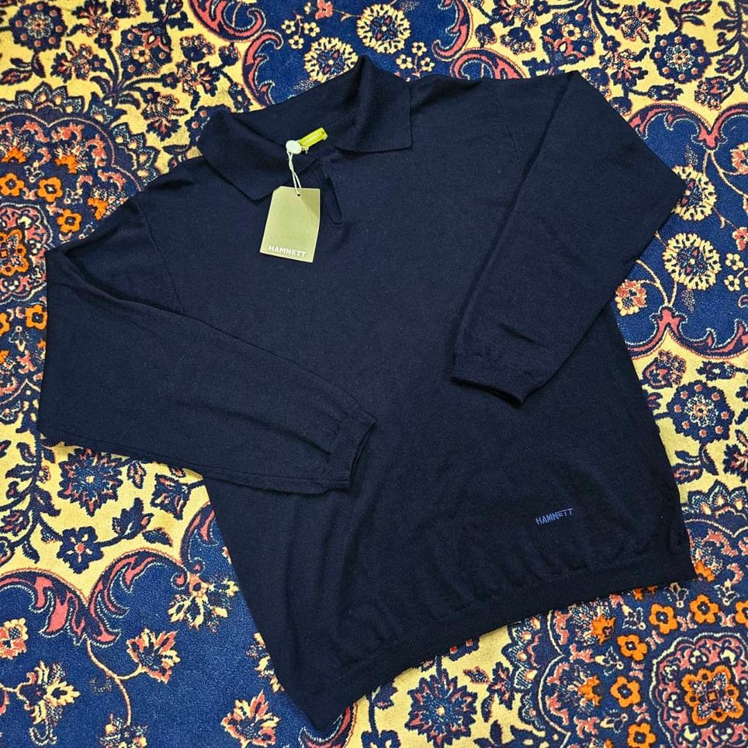 (새상품) 햄넷(HAMETT) in italy 메리노울 카라넥 니트 | 후루츠패밀리