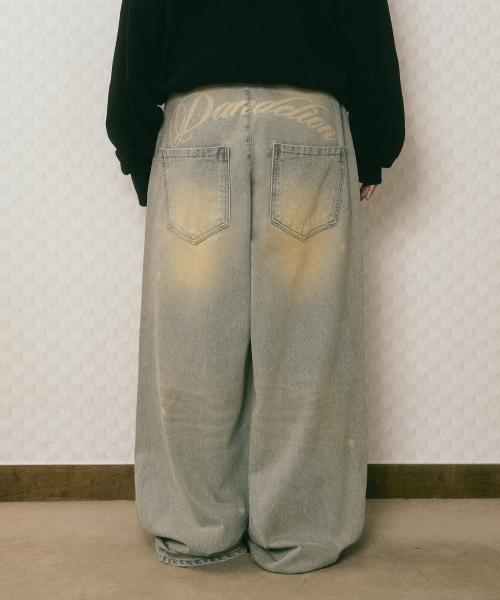 DD dandelion wide denim pants (LIGHT INDIGO)