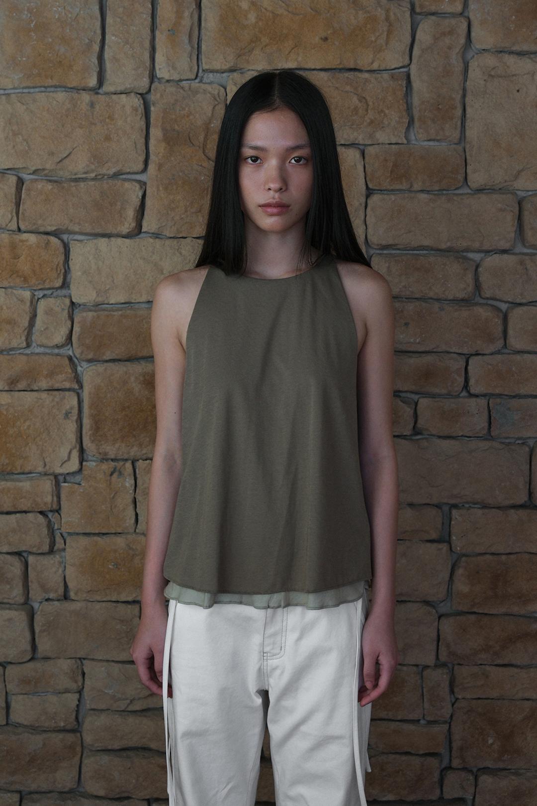 Color-Blockerd A-Line Seleeveless