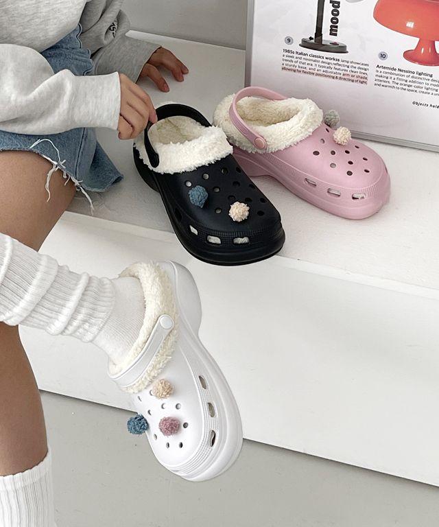 양털 털크록스 털슬리퍼(+폼폼지비츠)