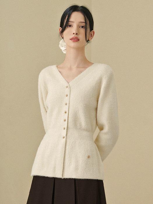 슬리더 헤어리 플레어 가디건