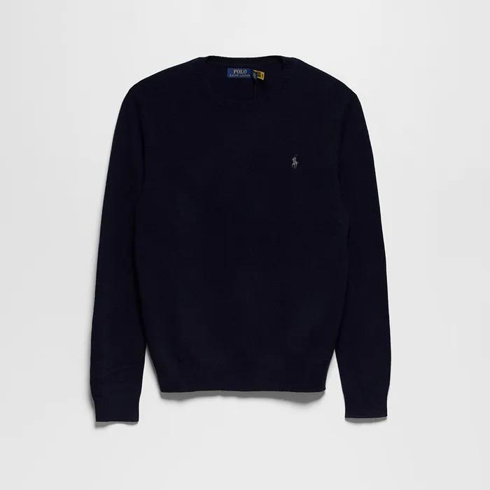 울 코튼 크루넥 스웨터 (BLUE)