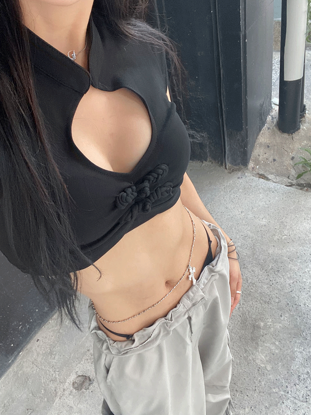 키코 [BUYING] mini oriental top | 미니 오리엔탈 크롭 탑