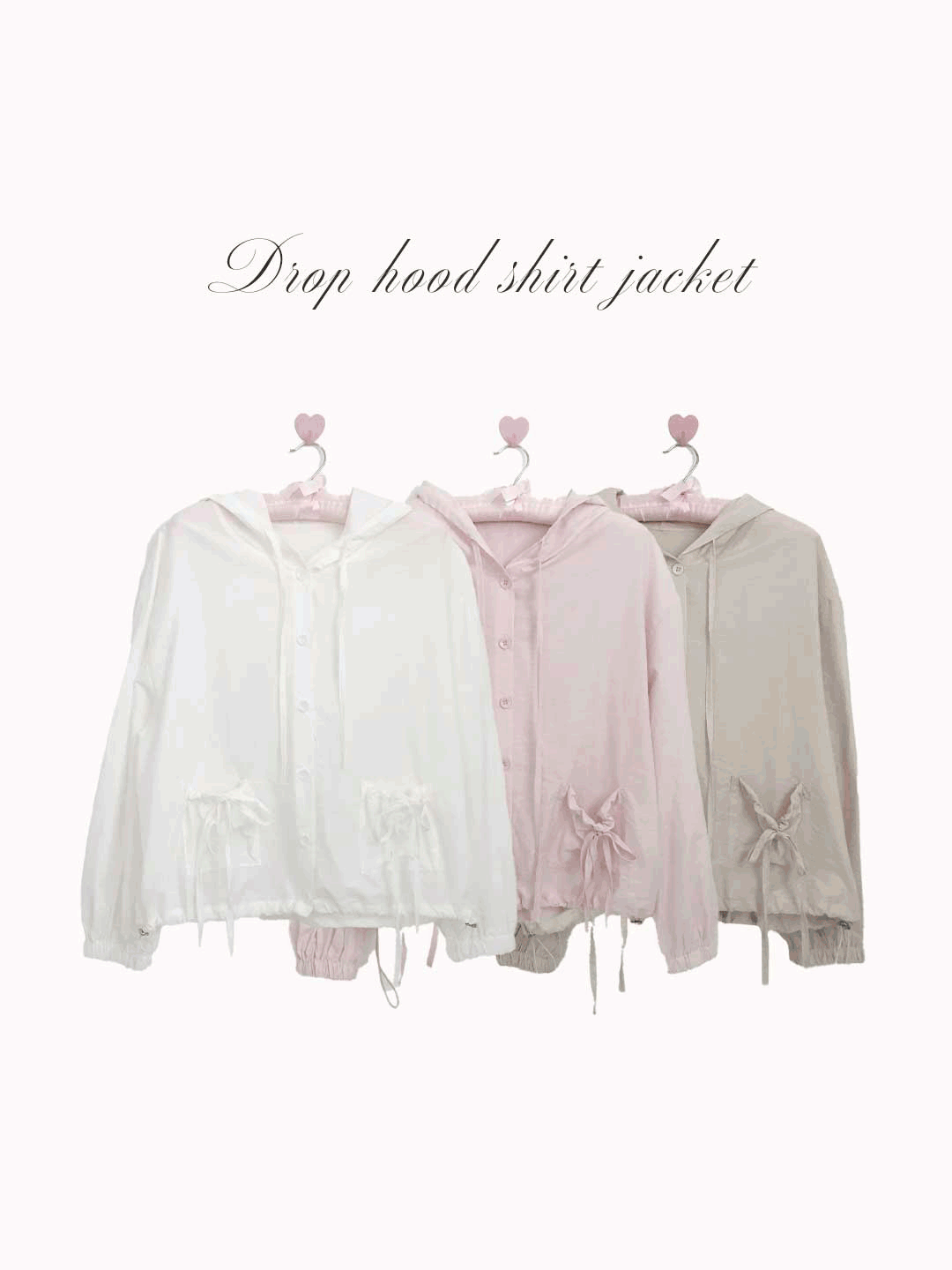 drop hood shirt jacket