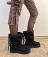 [X YASE] pigtail boots (suede black)